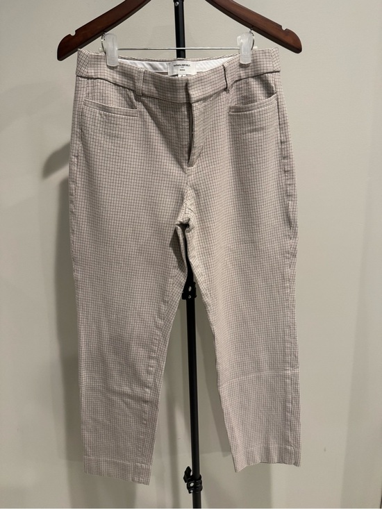 Banana Republic Pants - Banana Republic Women's Sloan Pant Plaid Light Beige Office Casual Soft Size 4